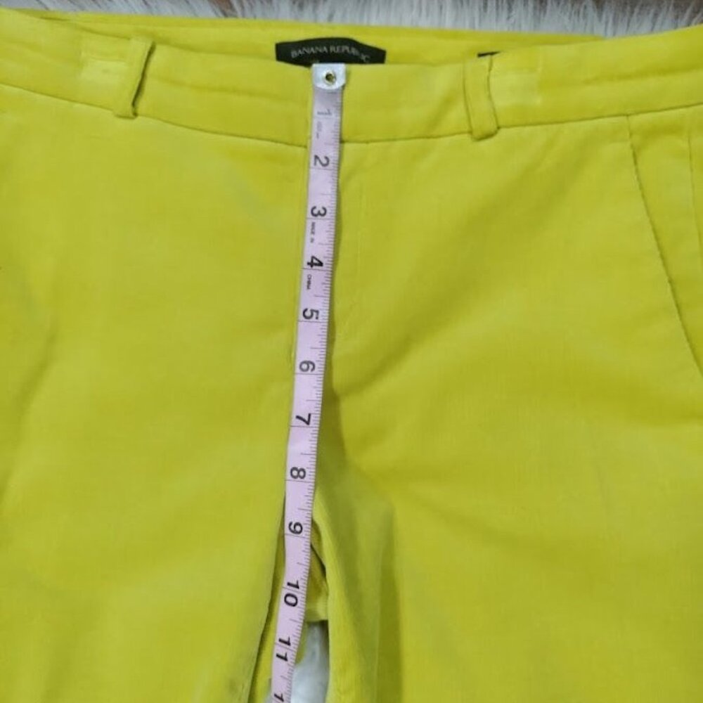 Banana Republic Avery Corduroy low Rise  Ankle Pants 4 Yellow Women's - Picture 9 of 11